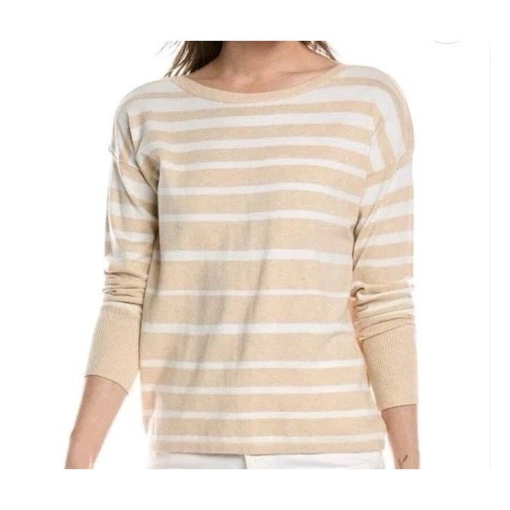 J. McLaughlin Women's Striped Sweater Long Sleeve Sz Small Cotton Blend